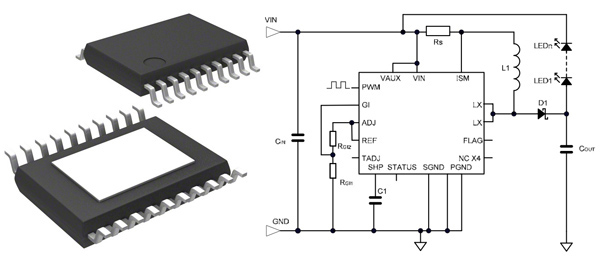 Diodes driver provides PWM dimmable control Diodes driver